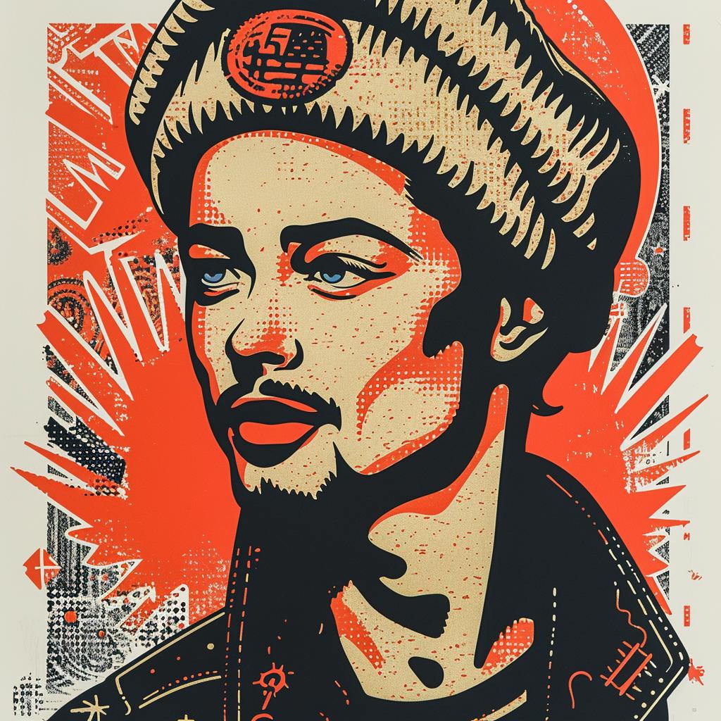 aggressive  streetwise  anthropomorphic  Brad  Pitt  beanie  simple  minimal  poster  culture 957344