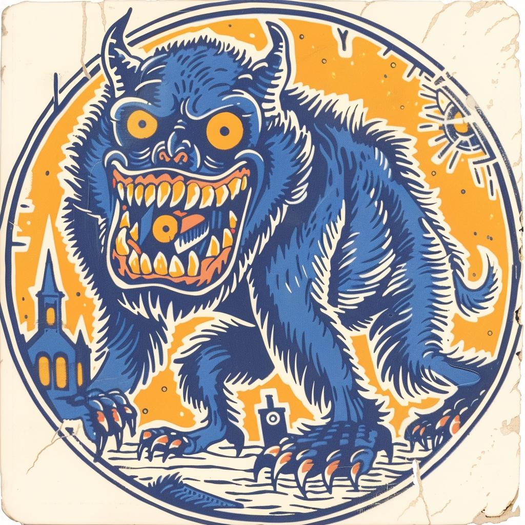 album  cover  collage  monster  hyper-realistic  screenprinting  surreal  detailed  colorful  creativity 942100