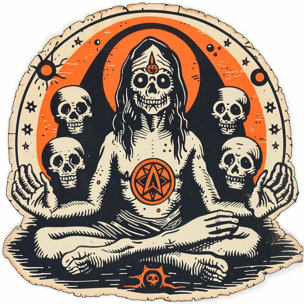 art  provocative  skull  bones  sticker  orange  black  design  emek  dark 934964