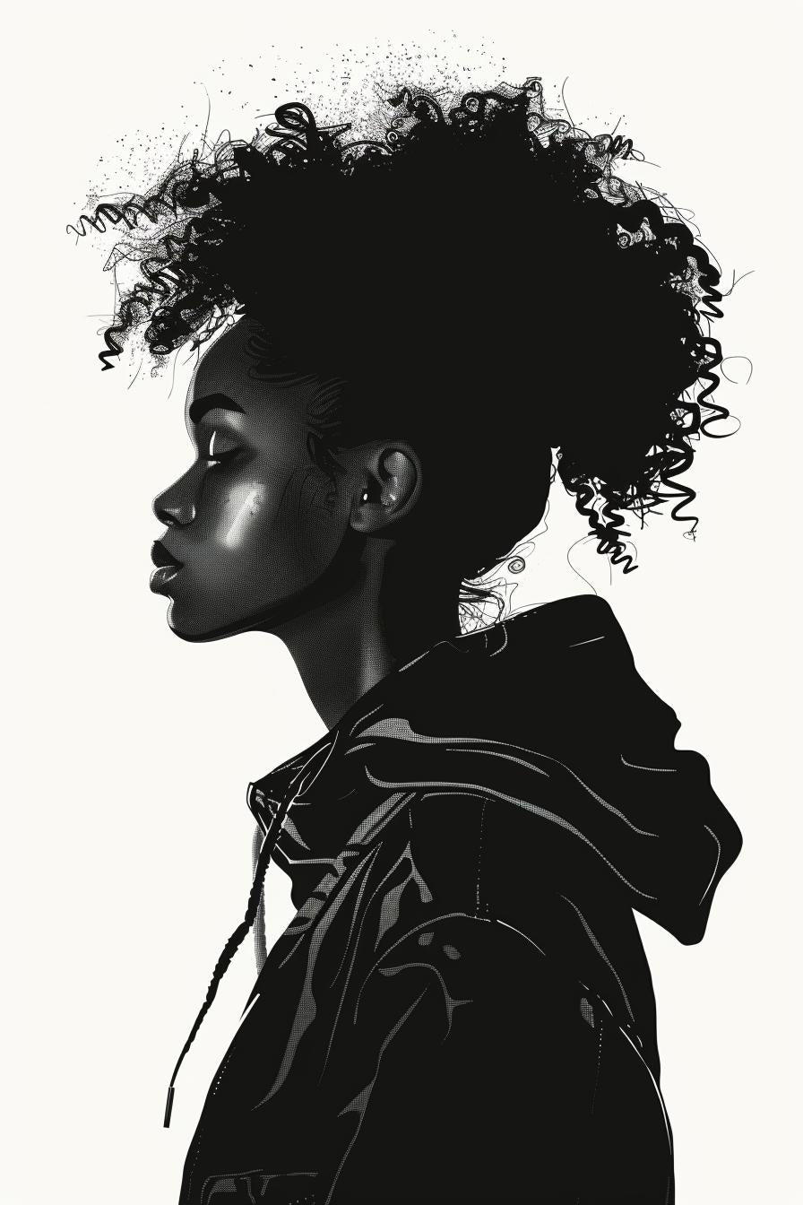 woman  streetwear  African-American  silhouette  vector  afro  illustration  black  fashion  art 954234
