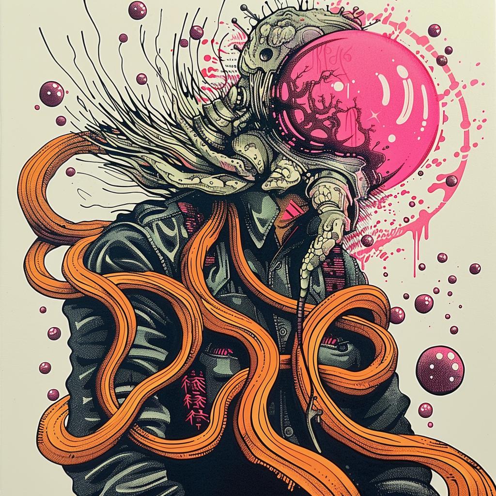 Japanese  lettering  digital  art  design  poster  illustration  horror  creativity  style 948296