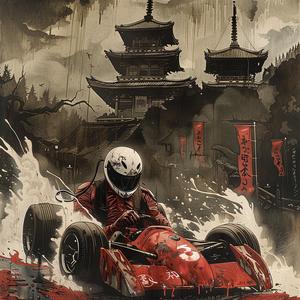 painting  man  race  car  dynamic  speed  red  motion  art  illustration 1077928