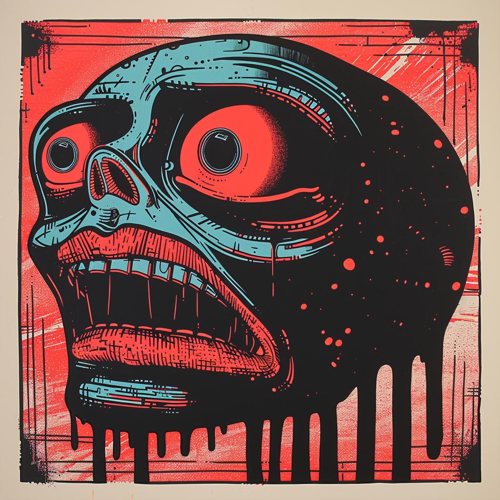 Bass  poster  skull  red  eyes  naturalistic  spiritual  terror  dark  occult 930109