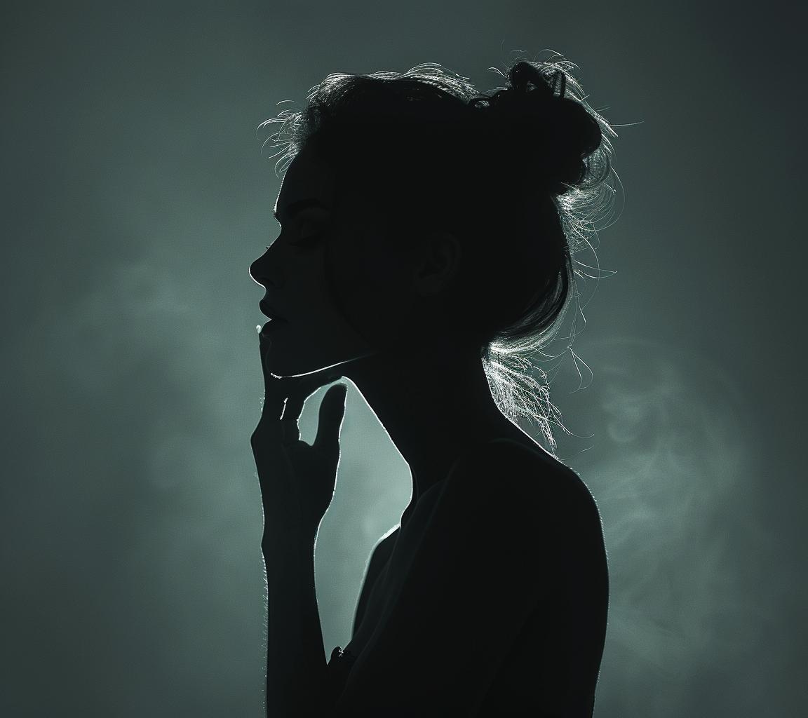 silhouette  gesture  high-contrast  fantasy  dynamic  lighting  woman  dark  muted  dramatic 954029