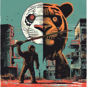 tiger  king  movie  poster  surreal  symbolist  hyper-realistic  screenprinting  art  creative 1077882