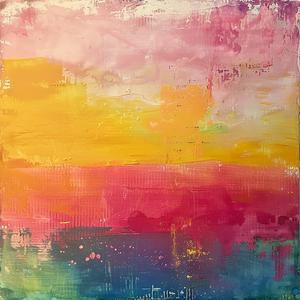 minimalist  risography  abstract  encaustic  colorful  sky  yellow  pink  blue  joy 1062463