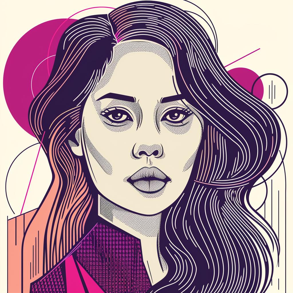 Pop Art  Asian  female  long hair  vector  illustration  portrait  contemporary  stylized  beautiful 937124