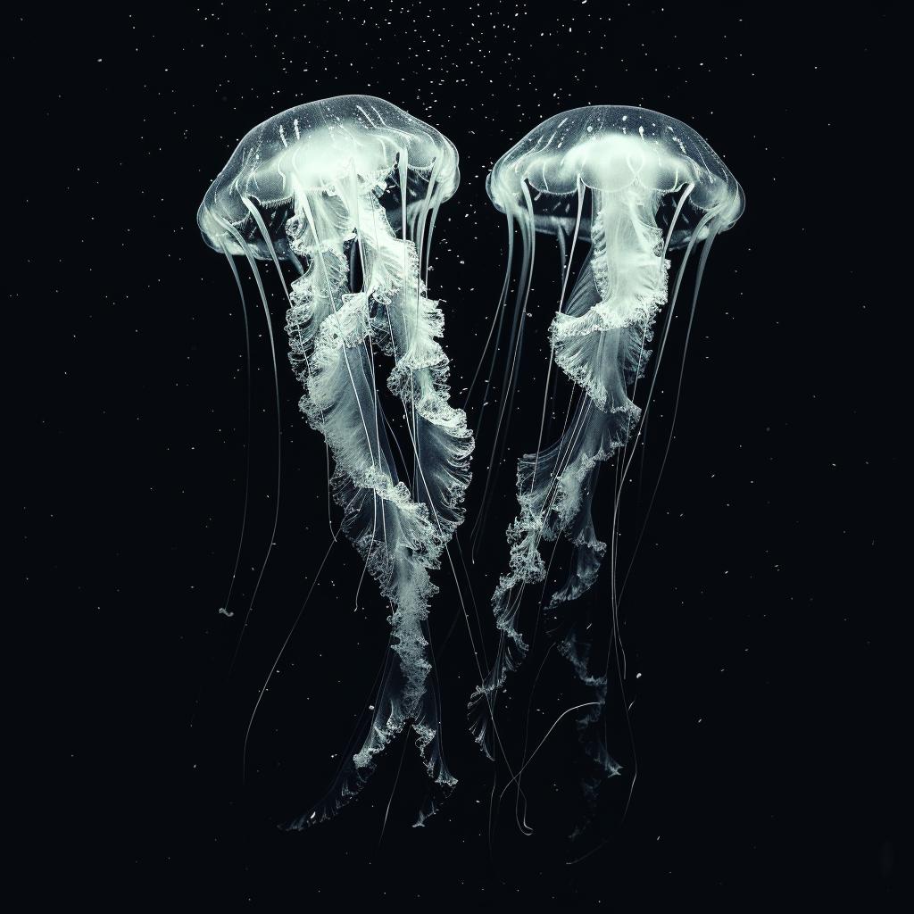 jellyfish  floating  water  minimalism  ocean  serene  nature  underwater  organic  artistry 960831