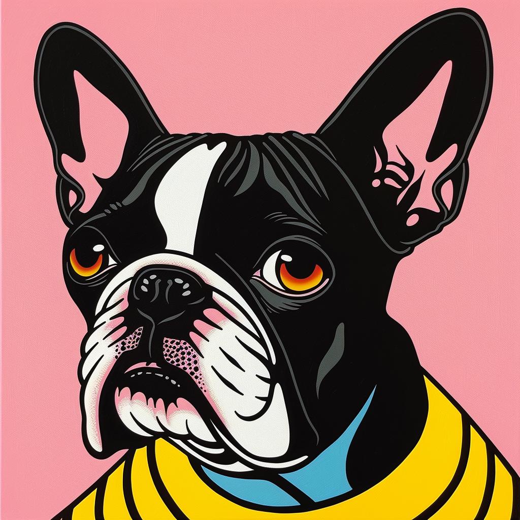 dog  yellow  sweater  pink  background  boston  terrier  adorable  fashionable  whimsical 973300