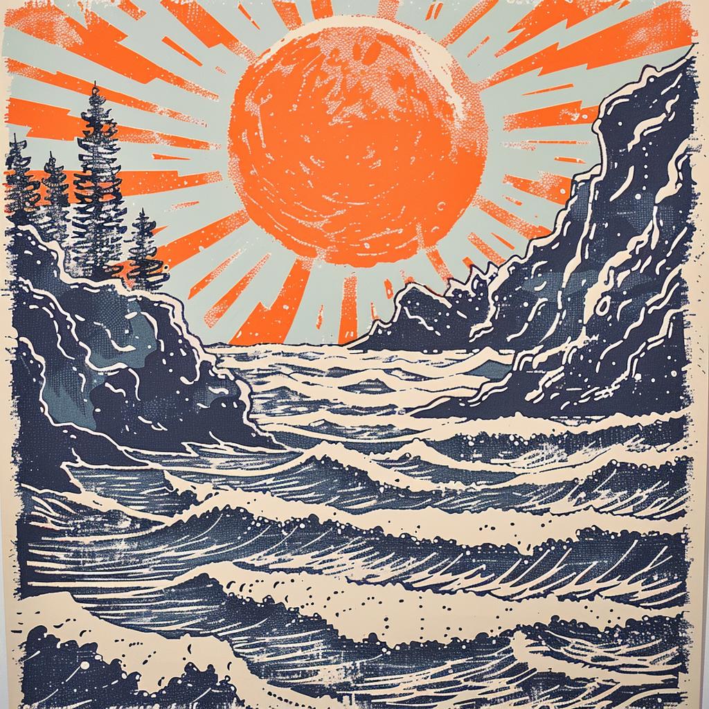 album  art  flowerpunk  teal  orange  waves  sun  galaxy  pulsar  digital 941778