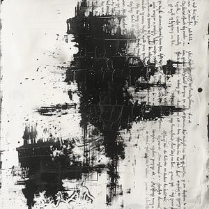ink  painting  black  white  charcoal  expressive  scribbles  politician  art  raw 1039195
