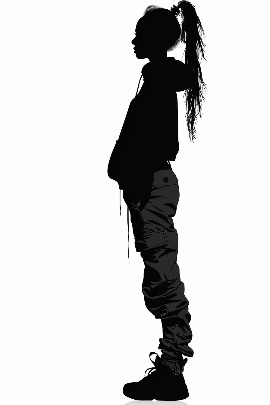 silhouette  woman  streetwear  white  background  svg  vector  hoodie  urban  stylish 954485