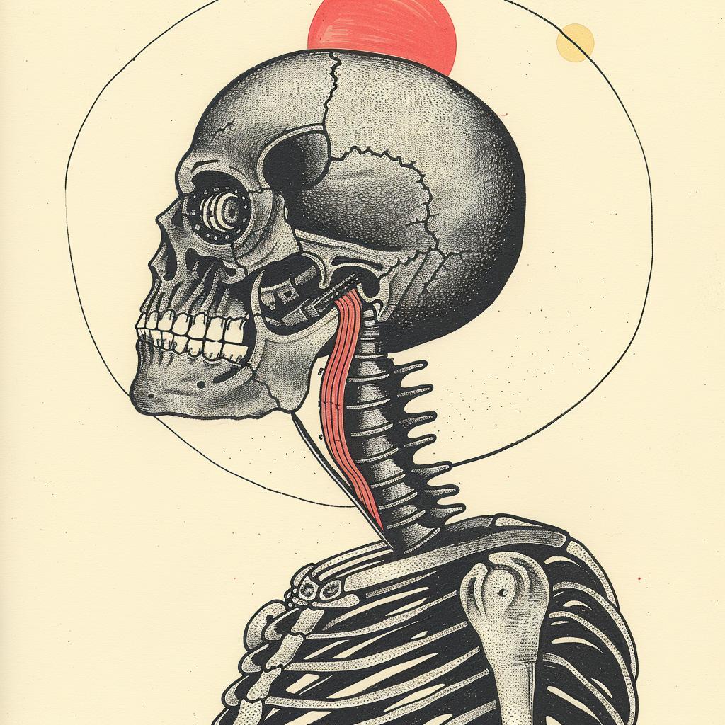 tycho  album  skeleton  red  sun  drawing  art  silhouette  illustration  detailed 916142