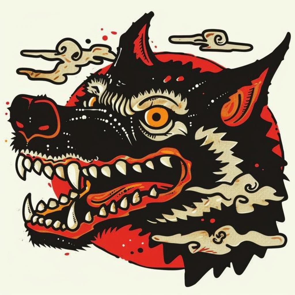 wolf  head  tattoo  illustration  flash  art  design  animal  style  graphic 927637