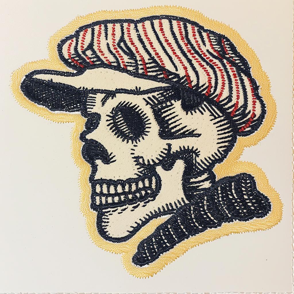 skull  hat  streetwear  patch  chenille  hip-hop  creative  minimal  style  illustration 961149