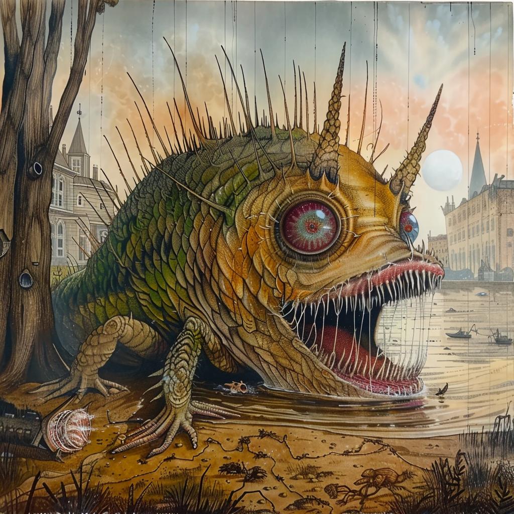 monster  horror  painting  teeth  horns  creature  dark  fantasy  mythical  surreal 948616