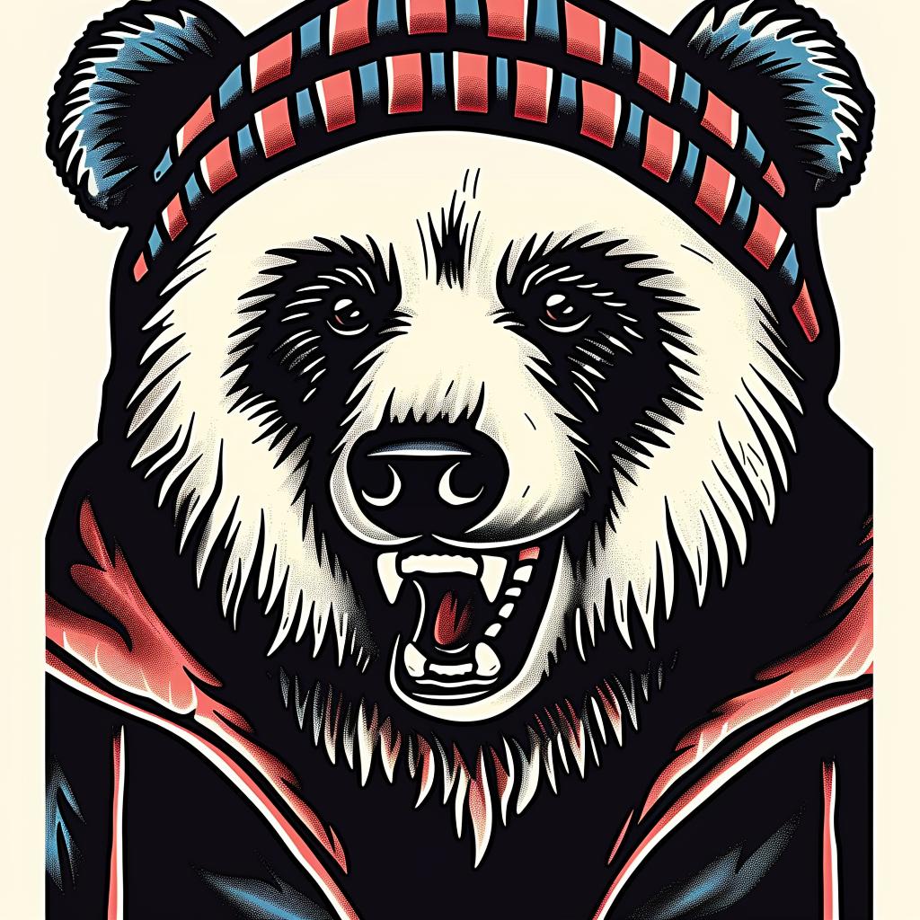panda  bear  hat  jacket  cute  character  funny  stylish  playful  whimsical 962381