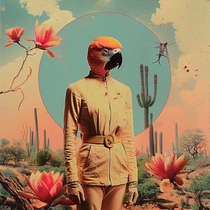 woman  orange  yellow  cactus  standing  chromolithography  landscape  colorful  nature  art 1056739