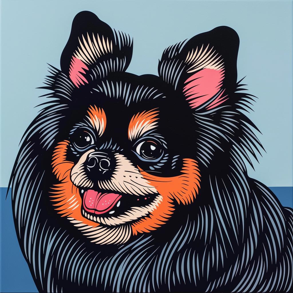 pomeranian  dog  painting  background  blue  pet  cute  animal  portraits  vintage 973414