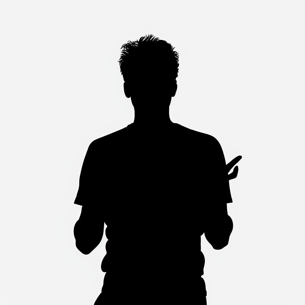 silhouette  man  American  Sign  Language  hands  up  illustration  black  white 954112