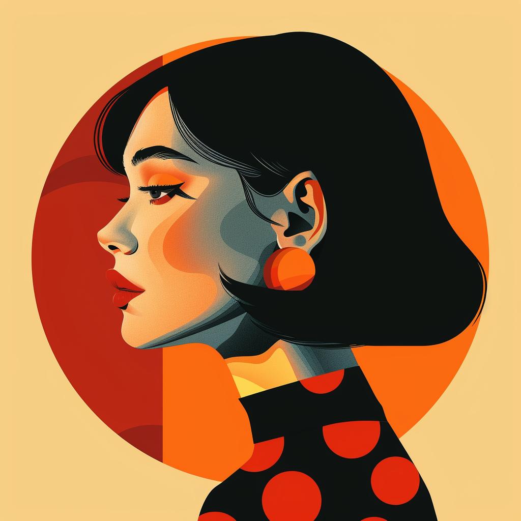 abstract  art  minimalist  portrait  elegance  geometric  colorful  polka  woman  modern 929323