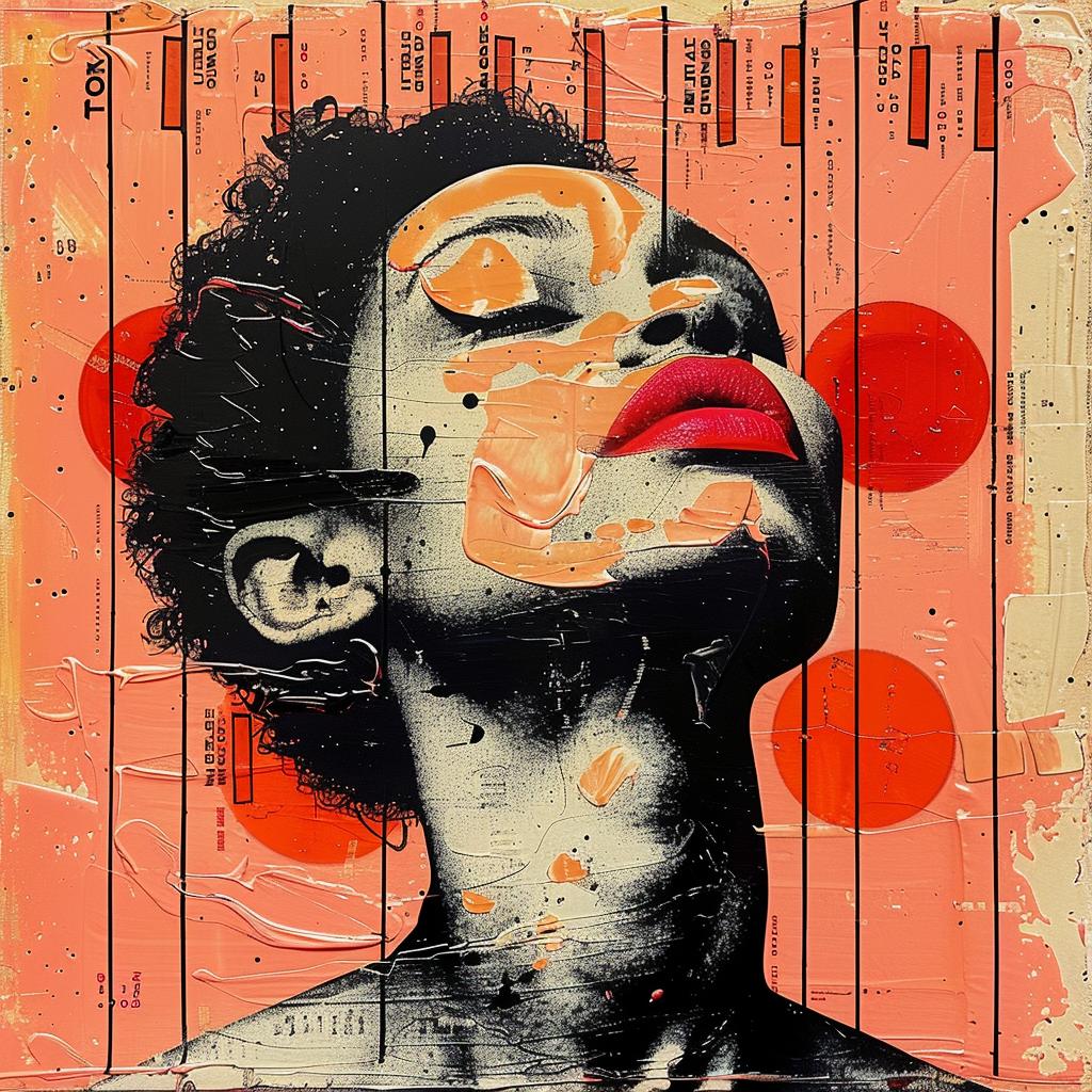 woman  1980s  album  cover  Joan  Cornella  encaustic  African-American  painting  colorful 963476