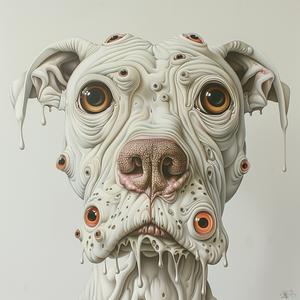 dog  face  clay  eyes  artistic  surreal  stylized  whimsical  playful  colorful 1073032