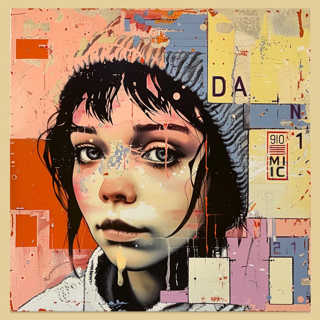 impasto  girl  hat  portrait  colorful  expressive  playful  vibrant  figurative  stylistic 1015731