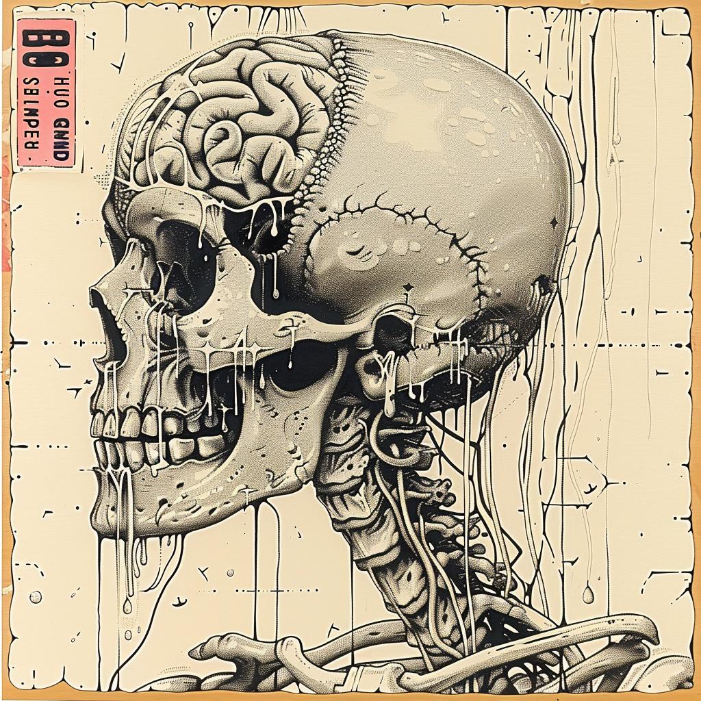skeleton  brain  drawing  art  illustration  anatomy  medium  conceptual  creative  visual 1015705