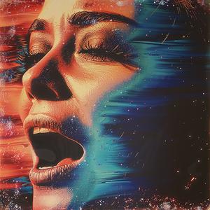 painting  woman  mouth  open  chromo  glitter  artistic  vibrant  abstract  expression 1038411