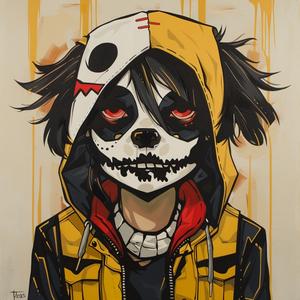 skeleton  yellow  jacket  dark  gothic  macabre  portrait  humor  unique  artwork 1071238