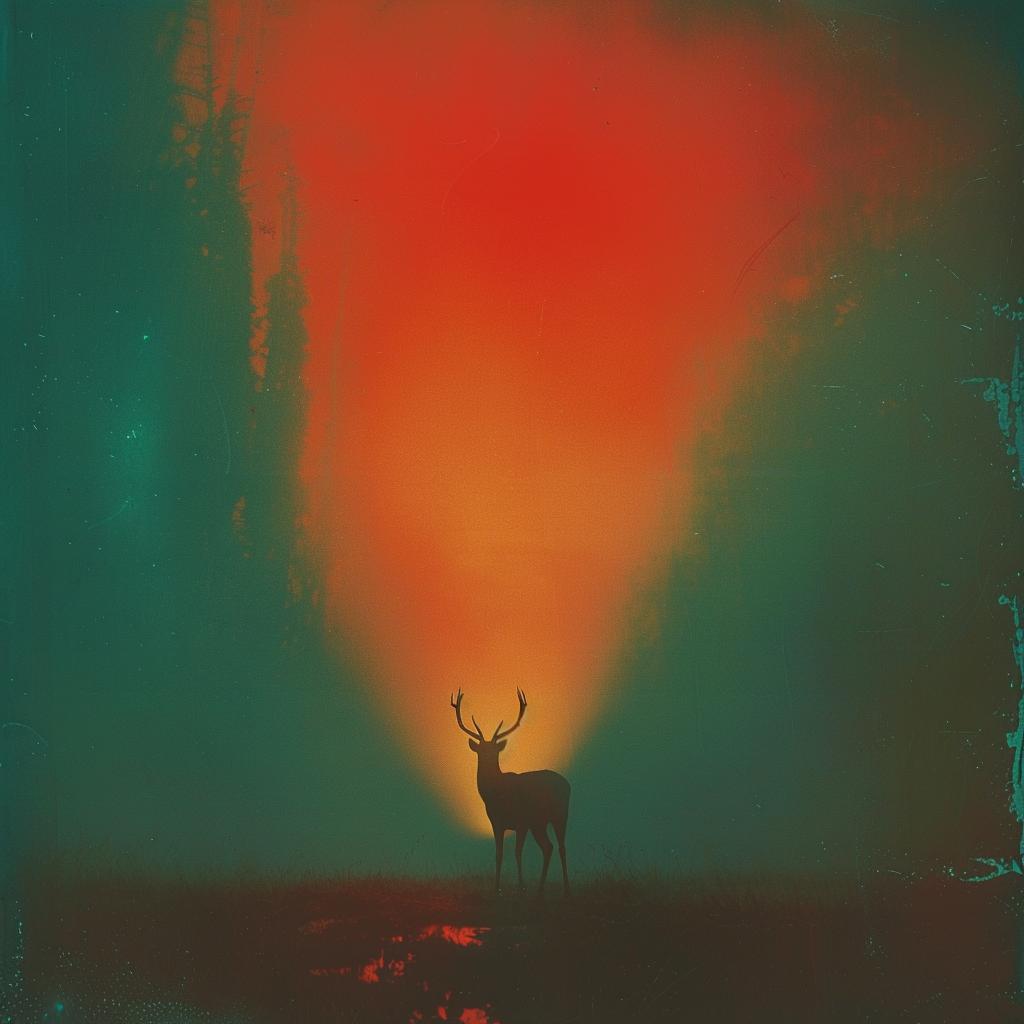 surreal  deer  sunset  red  orange  creative  artwork  lighting  nature  vibrant 975126
