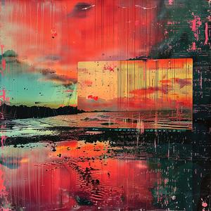 chromolithography  glitch  red  sky  water  abstract  landscape  bold  dramatic  colorful 1041075