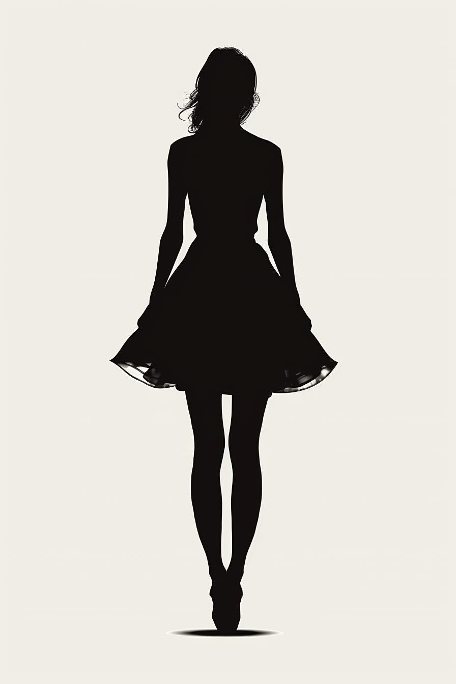 silhouette  woman  dress  vector  white  background  elegant  art  minimal  design 954710