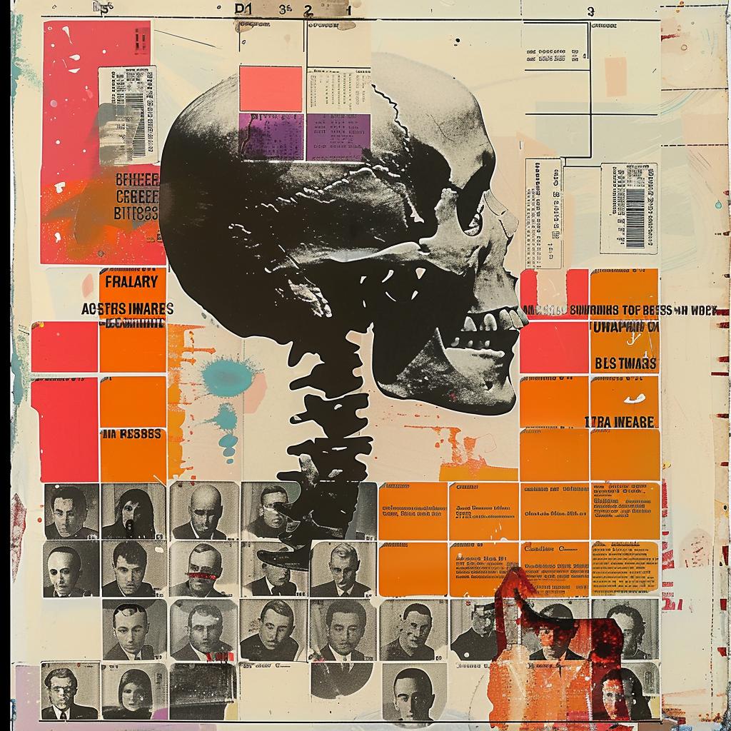 collage  skull  art  Rauschenberg  cyborg  vintage  surreal  image  mixed-media  dark 937417