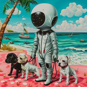 alien  Slipknot  mask  astronaut  dogs  beach  painting  space  cute  companionship 1037909