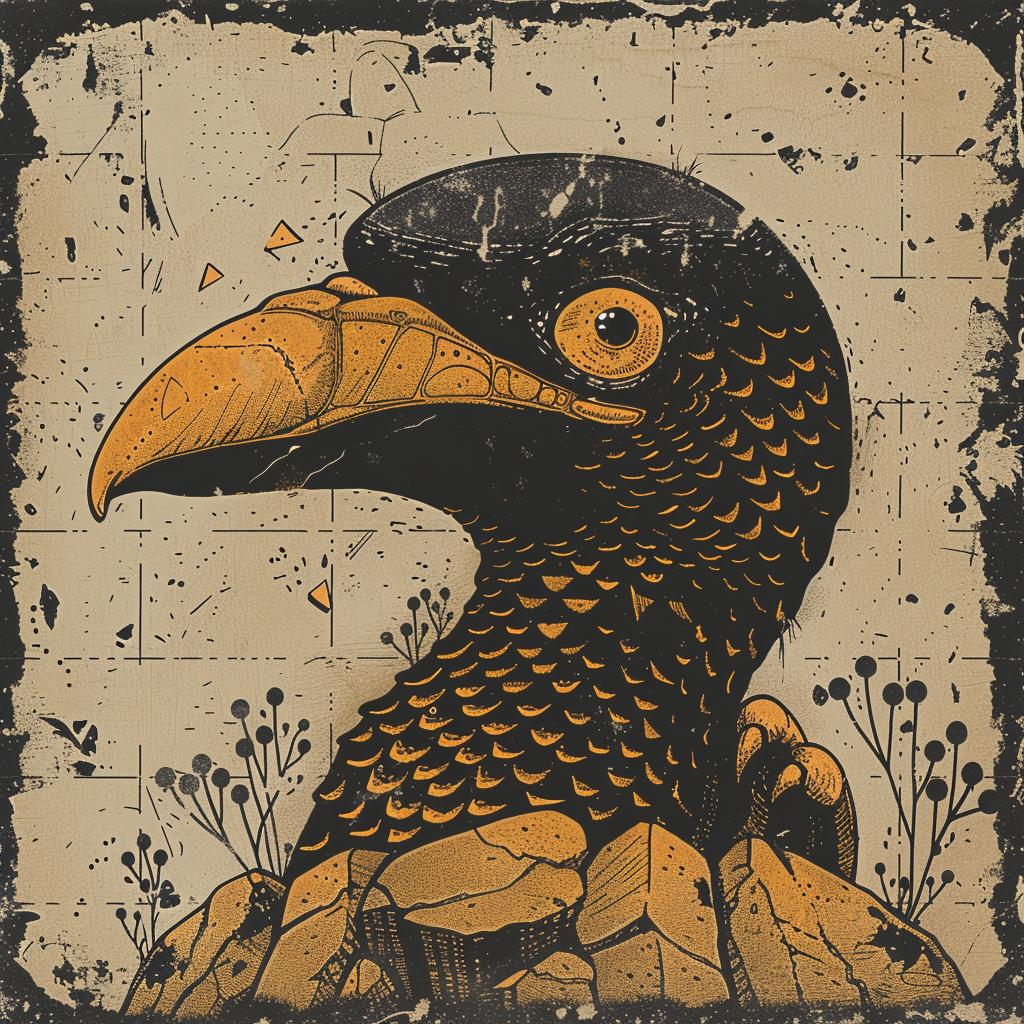 art  bird  naturalistic  spiritual  terror  dark  illustration  rock  portrait  print 926765
