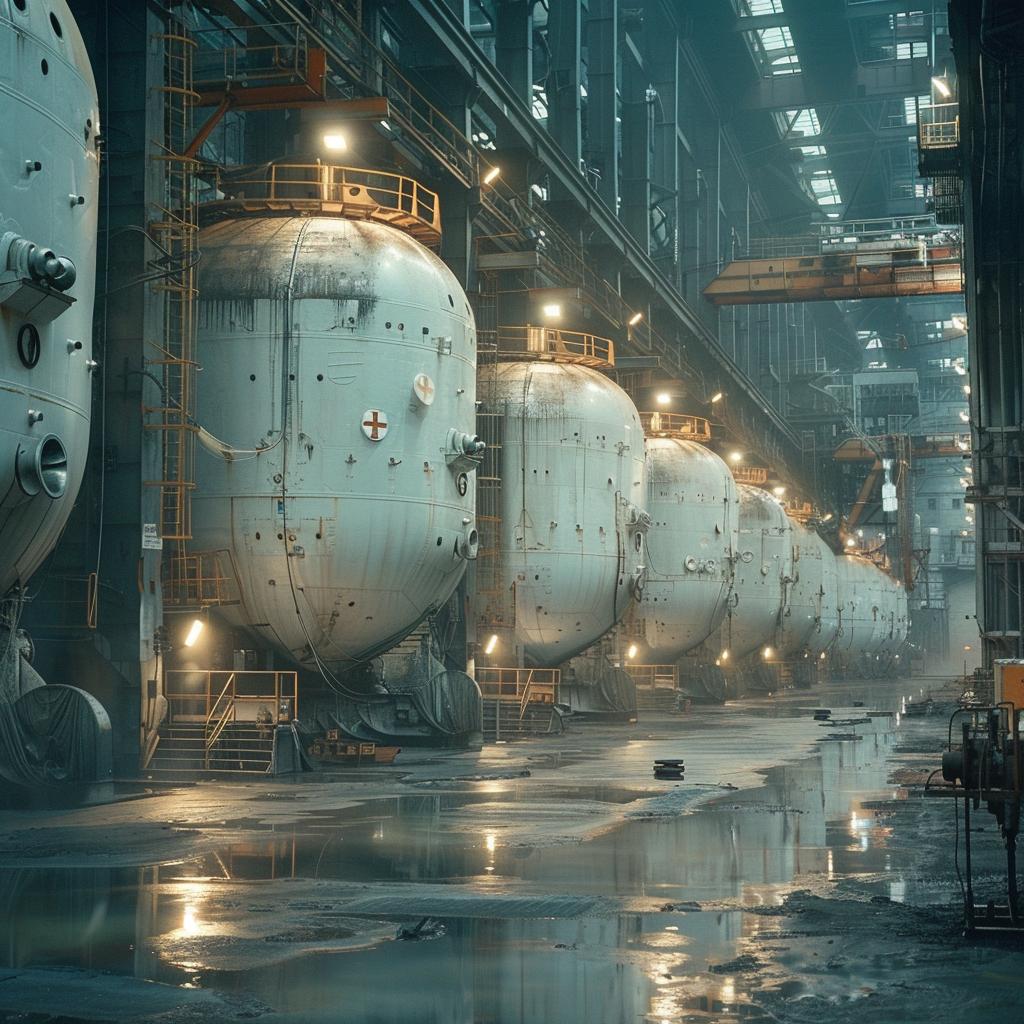 tanks  factory  industrial  metal  photography  Chris Foss  Simon Stalenhag  design  lighting  steel 965111