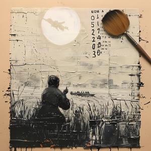 man  bench  brush  encaustic  paint  impasto  Jakub  Rozalski  NOMA  artwork 1066349