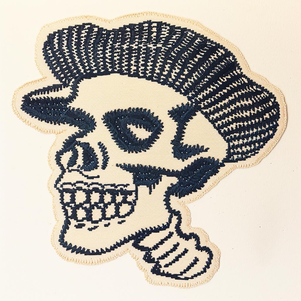 skull  hat  embroidered  patch  chenille  minimal  streetwear  cool  culture  style 961204
