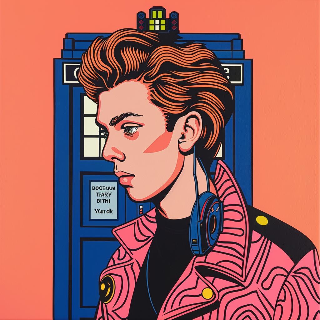 DrWho  painting  headphones  character  sci-fi  portrait  colorful  vibrant  artistic  fun 1024055