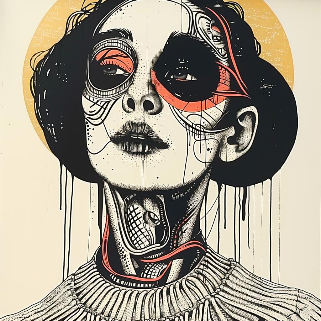 painting  woman  skull  face  Pop Art  Troy Brooks  dripping  eye makeup  white  background 939502