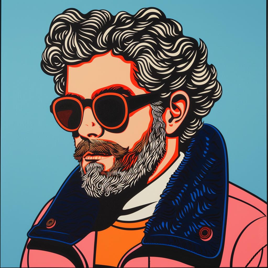 unabomber  man  beard  sunglasses  blue  portrait  illustration  character  artistic  contemporary 1024052