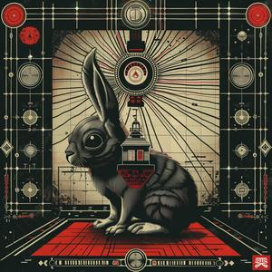 rabbit  mechanical  android  red  black  background  artwork  poster  design  futuristic 1072295
