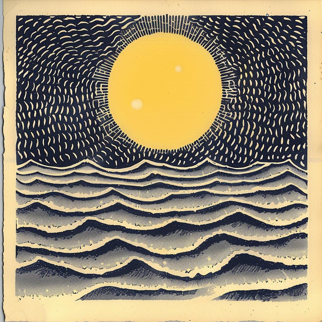 album  cover  ocean  painting  blue  cream  art  sunshine  serene  seascape 917496