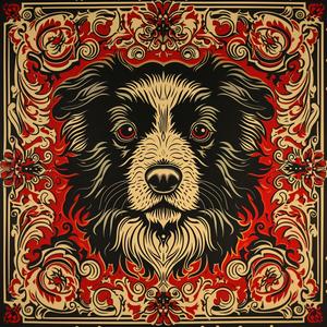 dog  poster  head  design  symmetrical  bordercollie  art  stylized  iconic  graphic 1072183