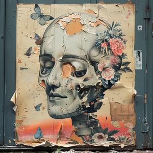 painting  skull  flowers  chromolithography  art  colorful  stilllife  design  decorative  symbolism 1049699