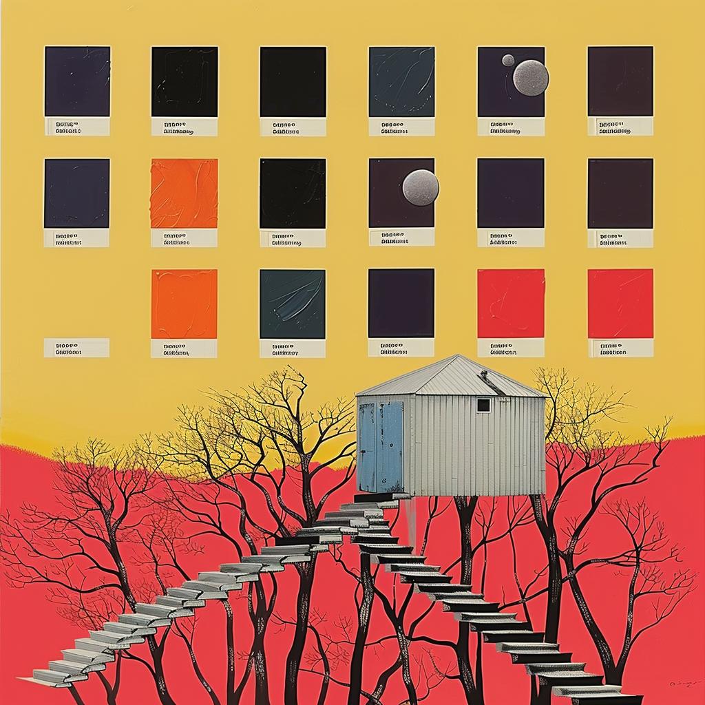 poster  tree  house  ladder  illustration  colorful  artwork  graphic  design  children 950095