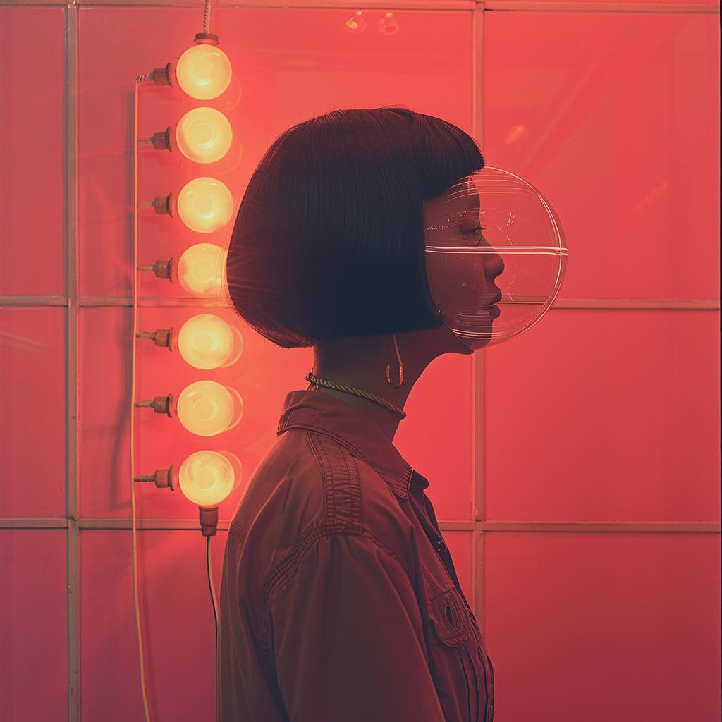 surreal  album  cover  neon  lights  helmet  creative  Demna  Gvasalia  art 976840