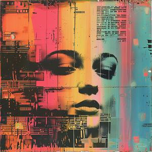 colorful  portrait  woman  computer  screen  chromolithography  TV  digital  art  glitch 1041085